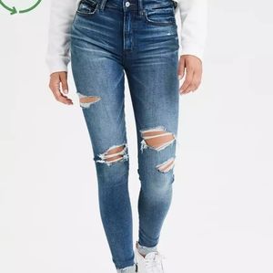 American Eagle Curvy High Rise Skinny Jeans 14